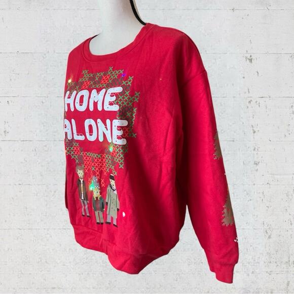 Home Alone Light Up Christmas Holiday Ugly Sweatshirt Sweater Size XL - Picture 5 of 12